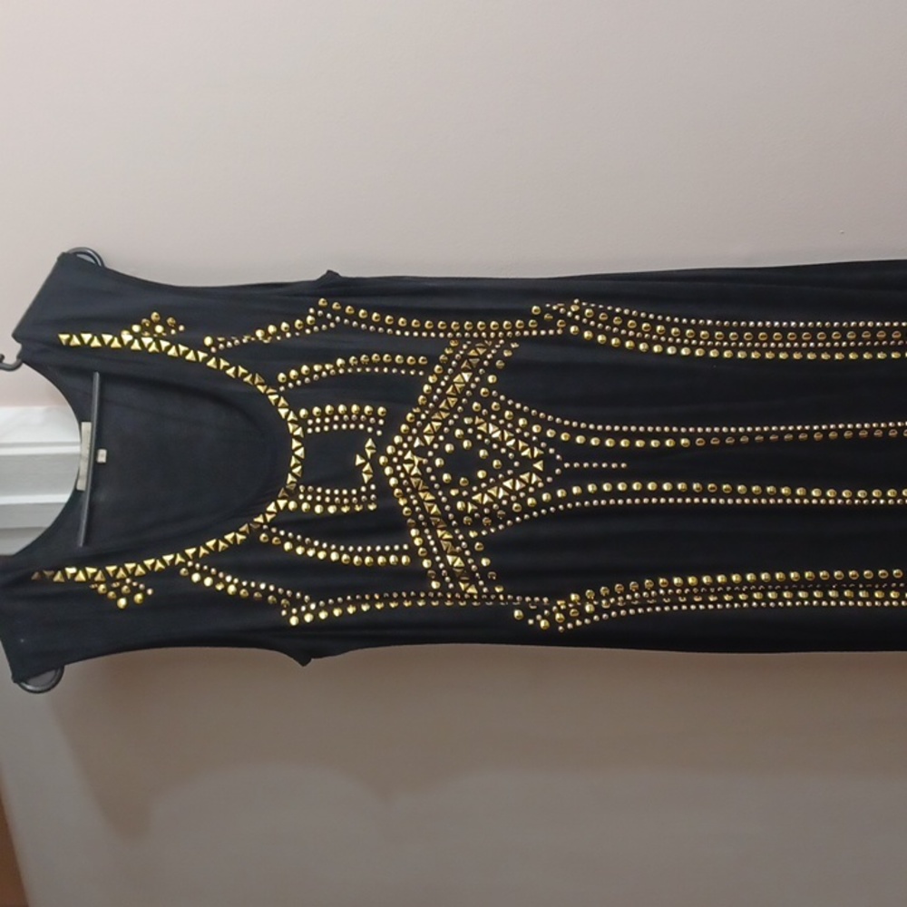 Jonathan Martin Gold studded dress